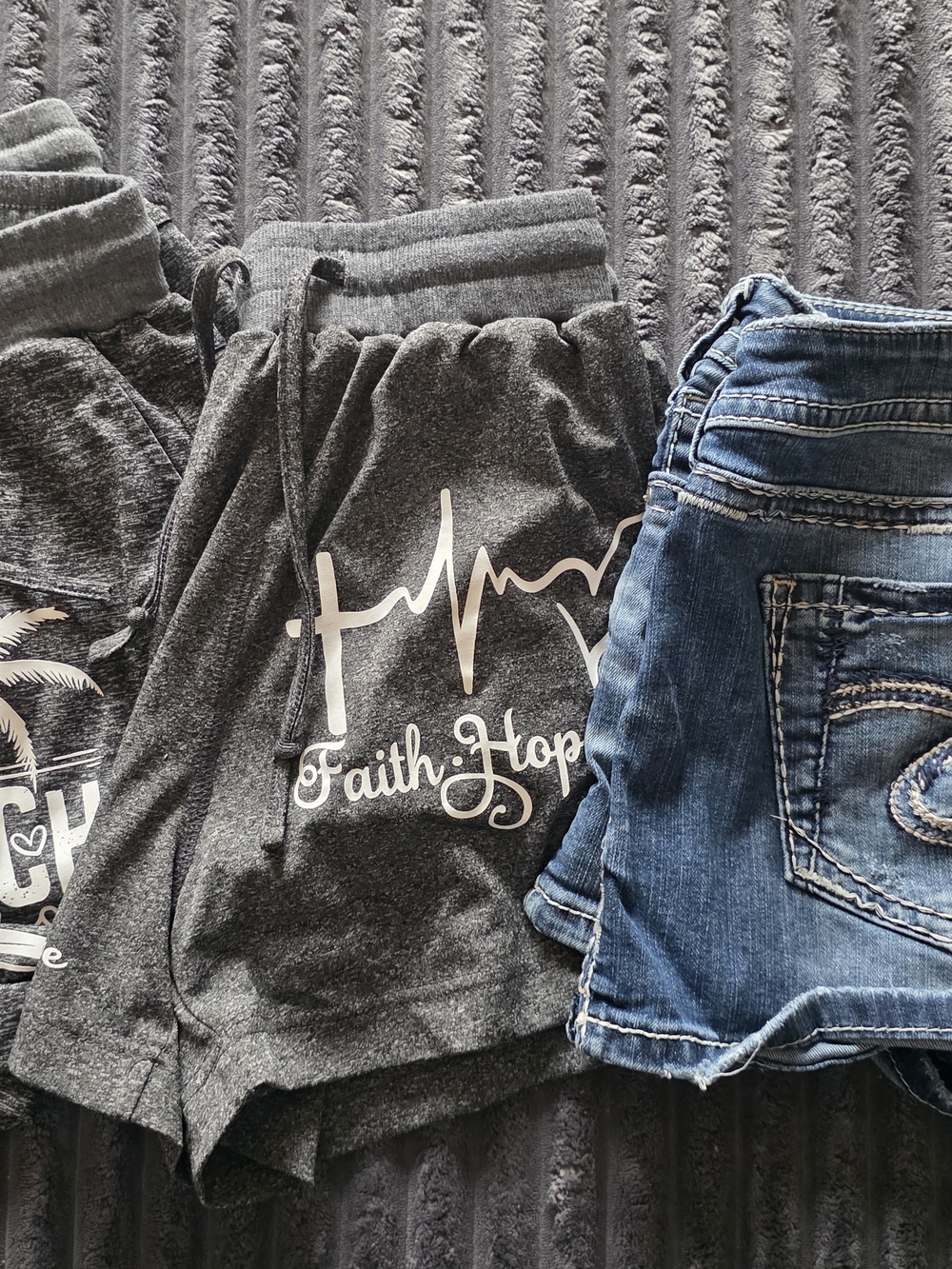 Silvers And 2 Gray Graphic Lounge Shorts